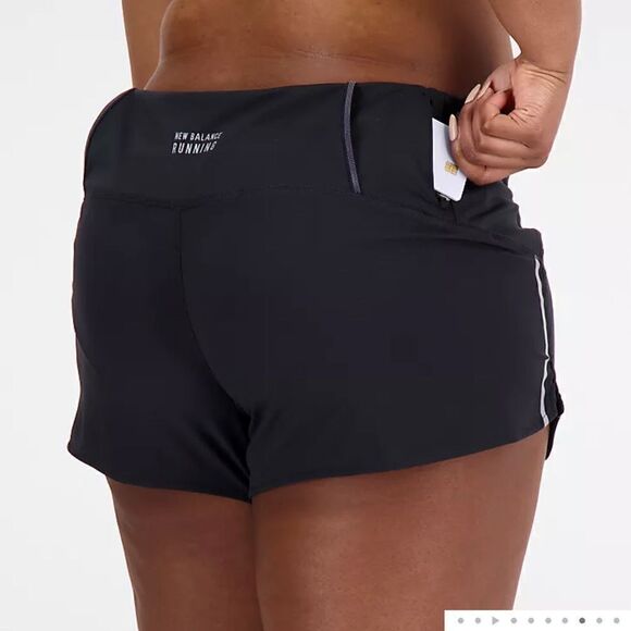 NWT New Balance Plus Size Impact Run 3” Shorts Zip Pockets NB Dry - Size 2XL - Picture 4 of 10